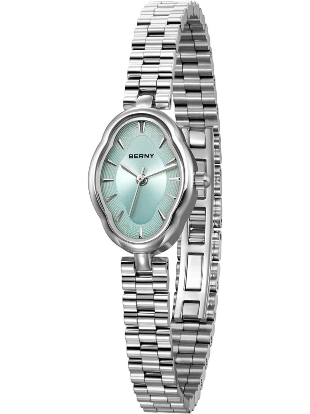 Women's Blue Quartz All Stainless Steel Vintage Copper Waterproof Wrist Watch